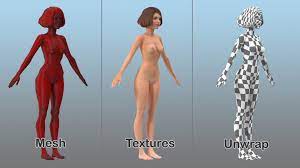 Cartoon nude women t-pose 3D model - TurboSquid 1442801