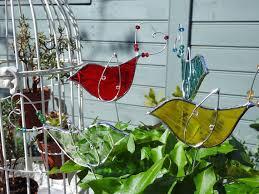 Stained Glass Bird Sun Catcher With