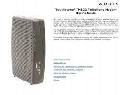 touchstone tm822 telephony modem user s