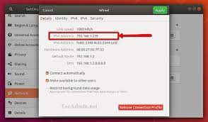 how to check ip address on ubuntu 18 04