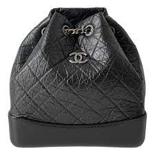 gabrielle leather backpack chanel black