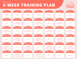 5k training plan 6 week training