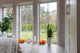 Golden Autumn Landscape In White Window