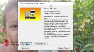 Related manuals for canon pixma mg2500 series. Problem Cannon Mg2500 Series Printer Support Code 1688 Youtube