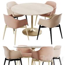 Find kitchen & dining furniture at crate and barrel. 3d Models Table Chair Marelli Crate Barrel Nero Dining Set