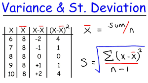 variance and standard deviation with