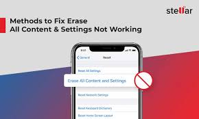 solved erase all content and settings
