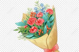 hand painted flower bouquet png