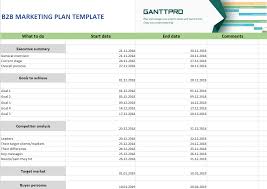 B2b Marketing Plan Template Free Download Excel Template