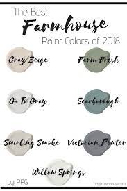 Farmhouse Paint Colors Of 2018 Paints