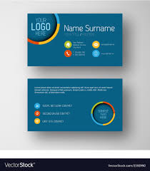 Modern Blue Business Card Template With Flat User