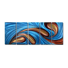 China Abstract Blue Brown Swirls 3d