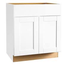 Maybe you would like to learn more about one of these? Hampton Bay Shaker Satin White Stock Assembled Sink Base Kitchen Cabinet 30 In X 34 5 In X 24 In Ksb30 Ssw The Home Depot