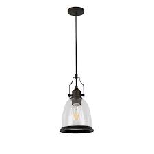 Beldi Richmond Black Transitional Clear Glass Globe Pendant Light In The Pendant Lighting Department At Lowes Com