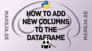new columns to a dataframe in pandas