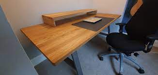 Solid wood tops) are—because pretty much all desktops (with the no standing desk manufacturer has yet to offer a true single slab desktop made from one very. Custom Size Solid Oak Or Pine Table Top Desk Top To Fit Any Desk Frame Legs