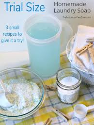 trial size homemade laundry soap the