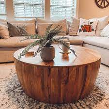 Handcrafted Drum Coffee Table Mango