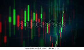 Classic Candlestick Stock Chart 3d View Stock Illustration