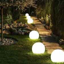 2 Pcs Solar Led Ground Light Ball Lamp Waterproof Outdoor Garden Yard Path Decor
