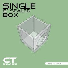 CT Sounds Single 8 Inch SEALED Subwoofer Box Design