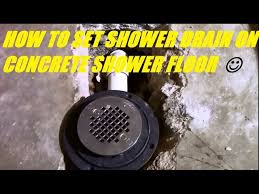 Shower Drain On Concrete Slab You