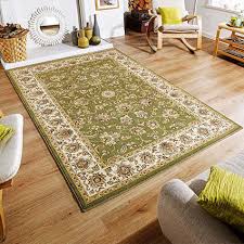 green oriental rug gold traditional