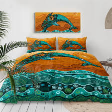 Artistic Dolphin Ocean Animal Bedding