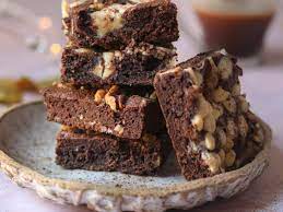best tahini brownies with walnuts and
