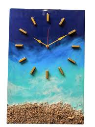 ocean theme resin wall clock
