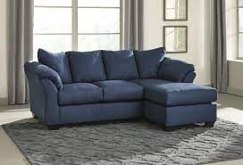 7500718 darcy blue sofa chaise ashley