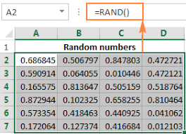 How To Generate Random Numbers In Excel Rand And