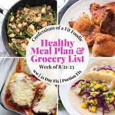 healthy weekly meal plan week of 8 21