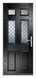 Composite Door With Diamond Lead Glass
