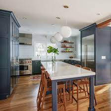 navy blue kitchen renovation home