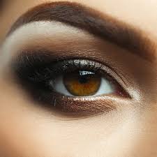 fashion closeup photo of female eye