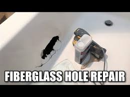 how to repair a hole in a fibergl