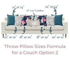 Couch Throw Pillow Sizes