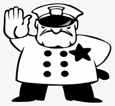 Cartoon police officer vector illustration on a white background. Free Police Black And White Clip Art With No Background Clipartkey