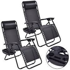 Costway 2pc Zero Gravity Lounge Chairs