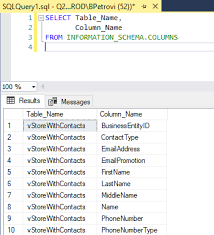 column names in sql server