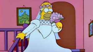 Homer in a wedding dress | The Simpsons - YouTube