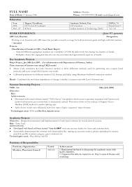 Sample Resume With Work Exp