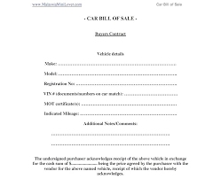 Car Bill Sale Printable This Home Print Of For Simple Auto