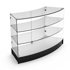 Curved Retail Display Case Full