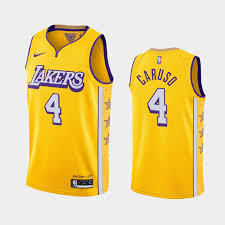 When the lakers arrived in los angeles in 1960, they debuted in their new city wearing these uniforms. 2020 2021 Season Nba Famous Player Sport Shirtmens Alex Caruso 4 Los Angeleslakers 2019 20 City Swingman Jersey Gold Lazada Ph