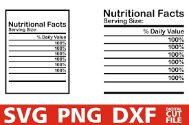 nutrition facts template svg nutrition