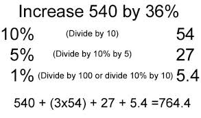 finding percentage increases and decreases
