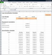 loan amortization schedule calculator