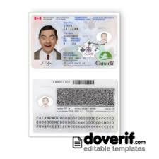 canada ideny card psd template with